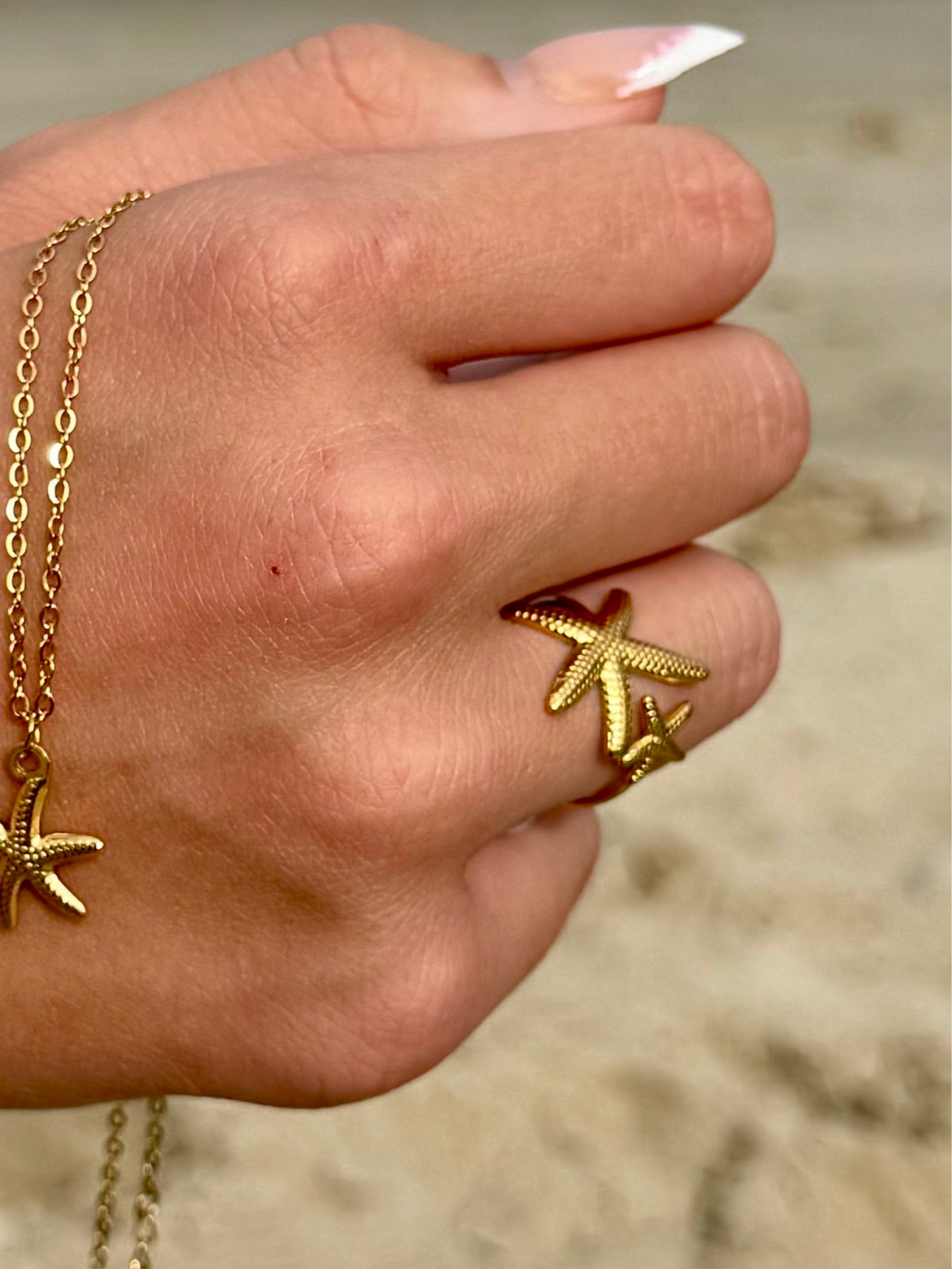 Double Starfish Ring