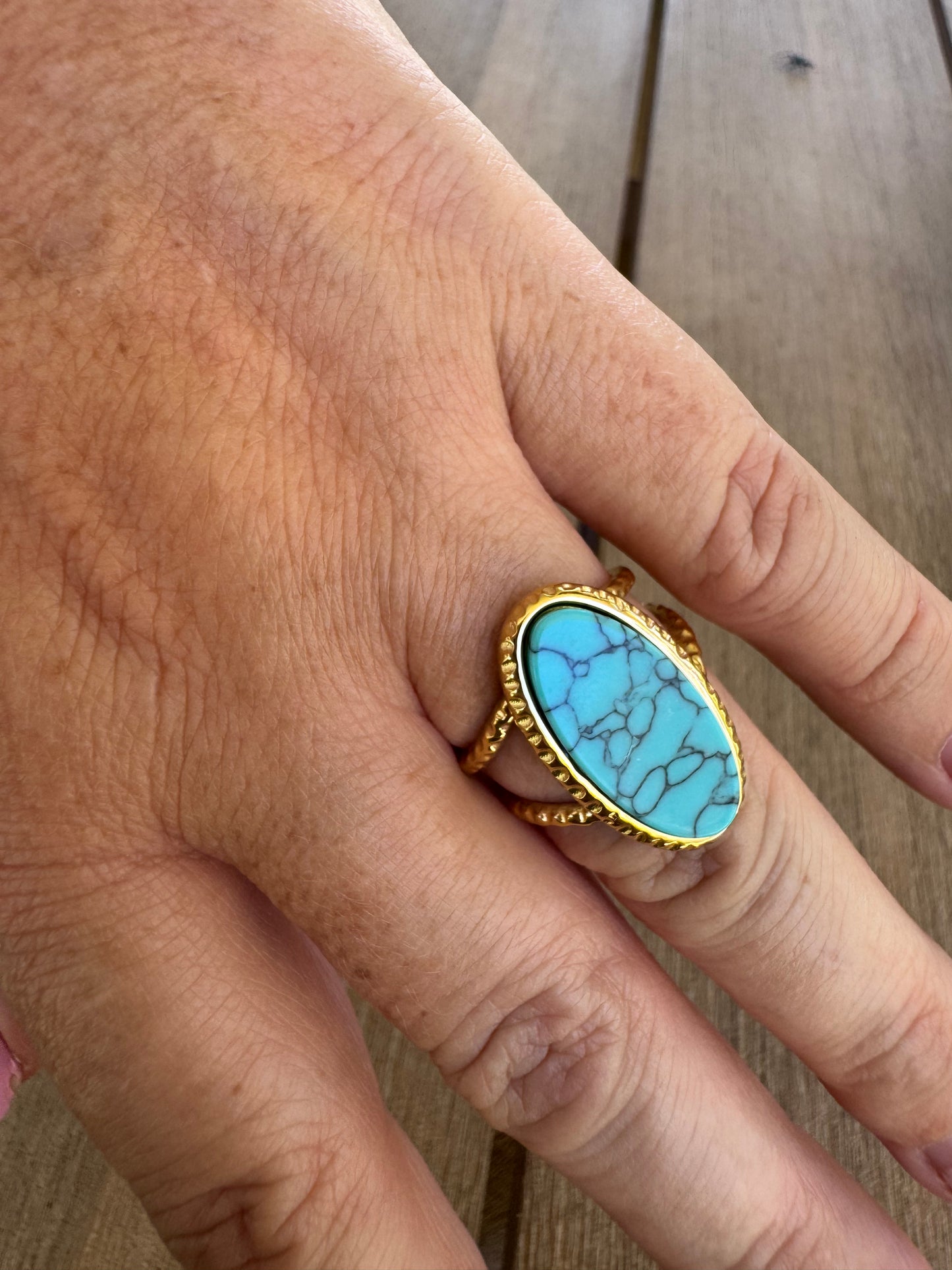 Large Turquoise Stone Ring