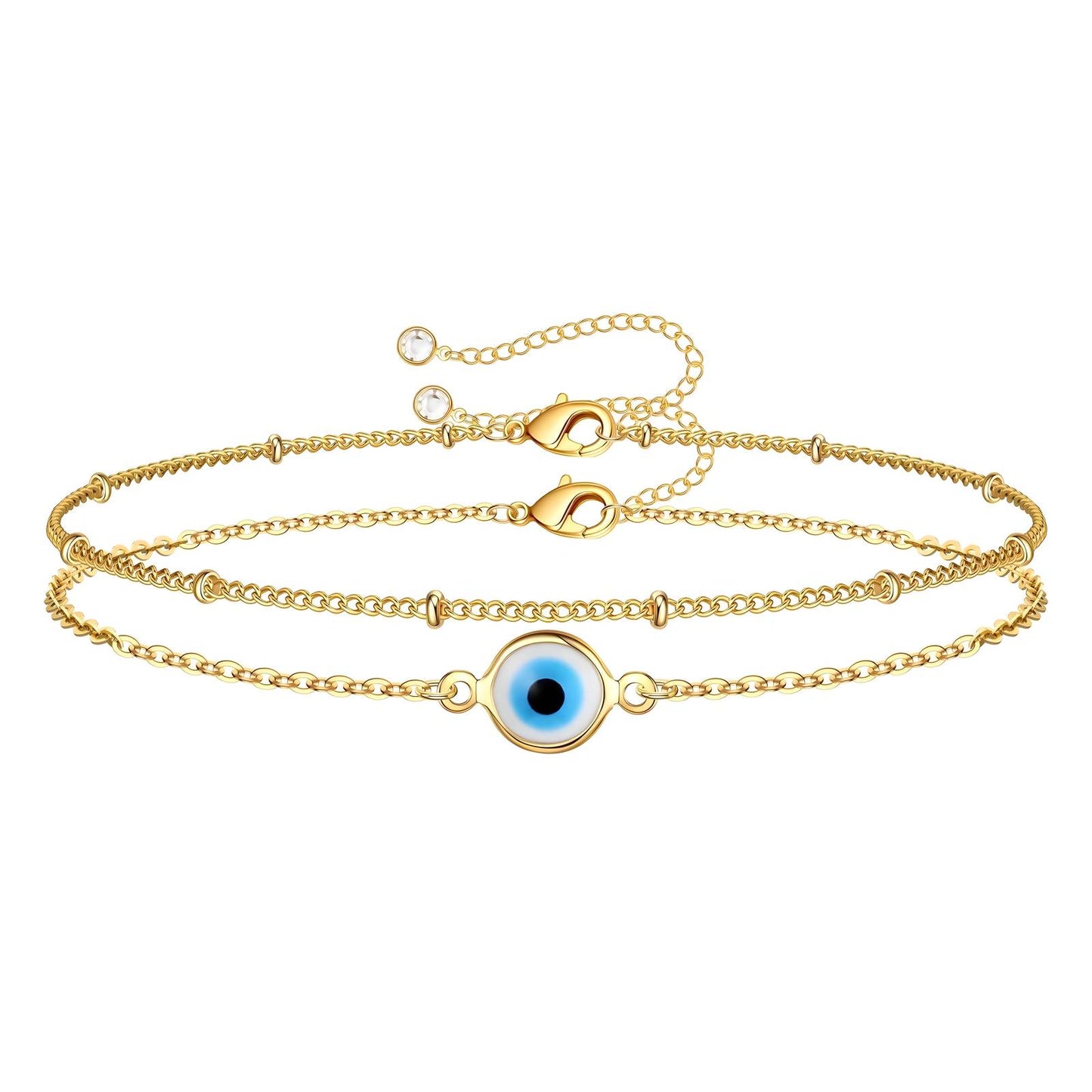 Evil eye bracelet stack