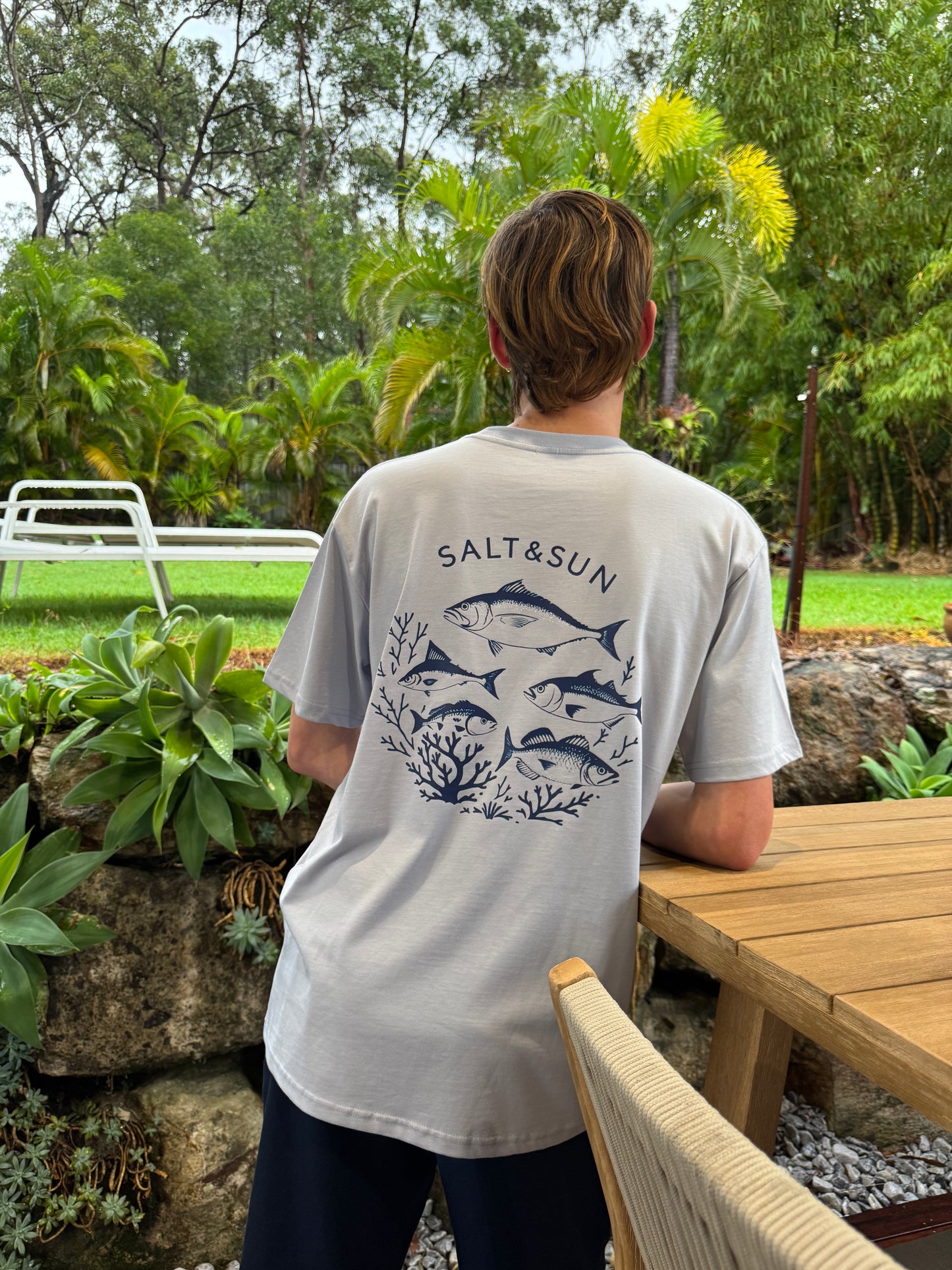 Salt and Sun TL Adult- Fish Tee