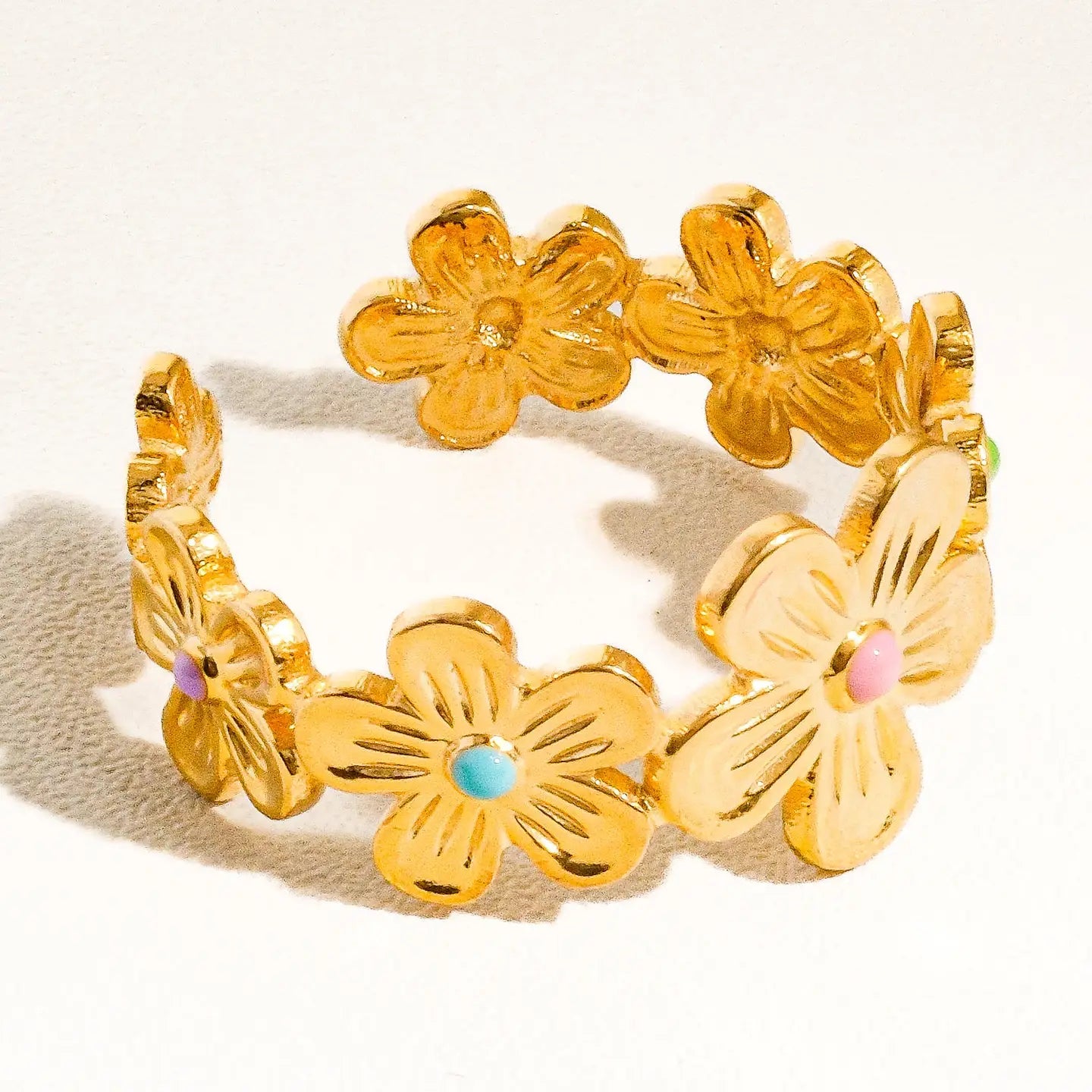 Multicolour Flower Ring