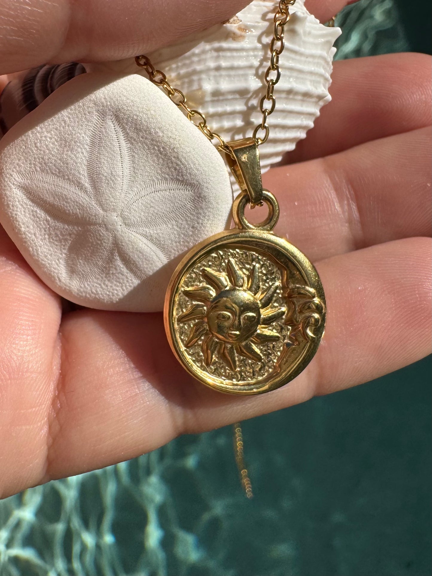 Sun and Moon Pendant Necklace