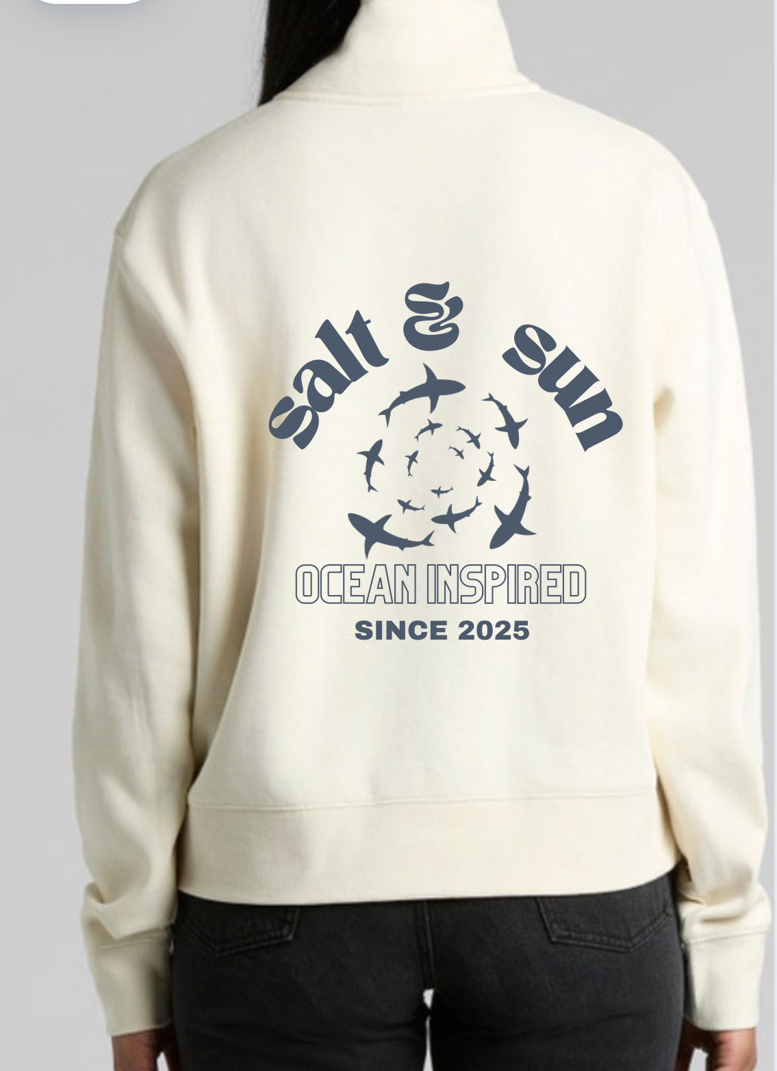 Salt and Sun TL Ladies - Shark Half Zip Jumper