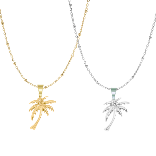Palm Tree Pendant Necklace