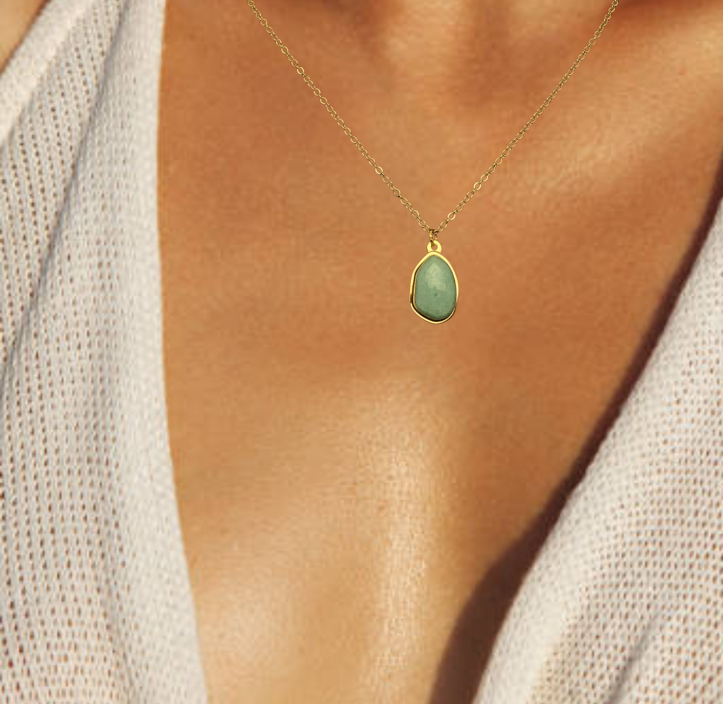 Green Aventurine Stone Necklace