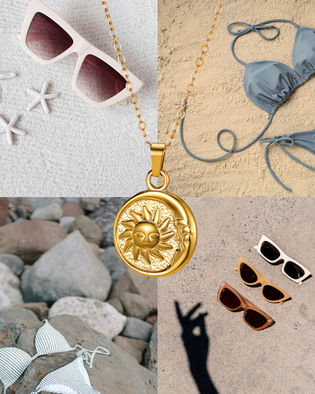 Sun and Moon Pendant Necklace
