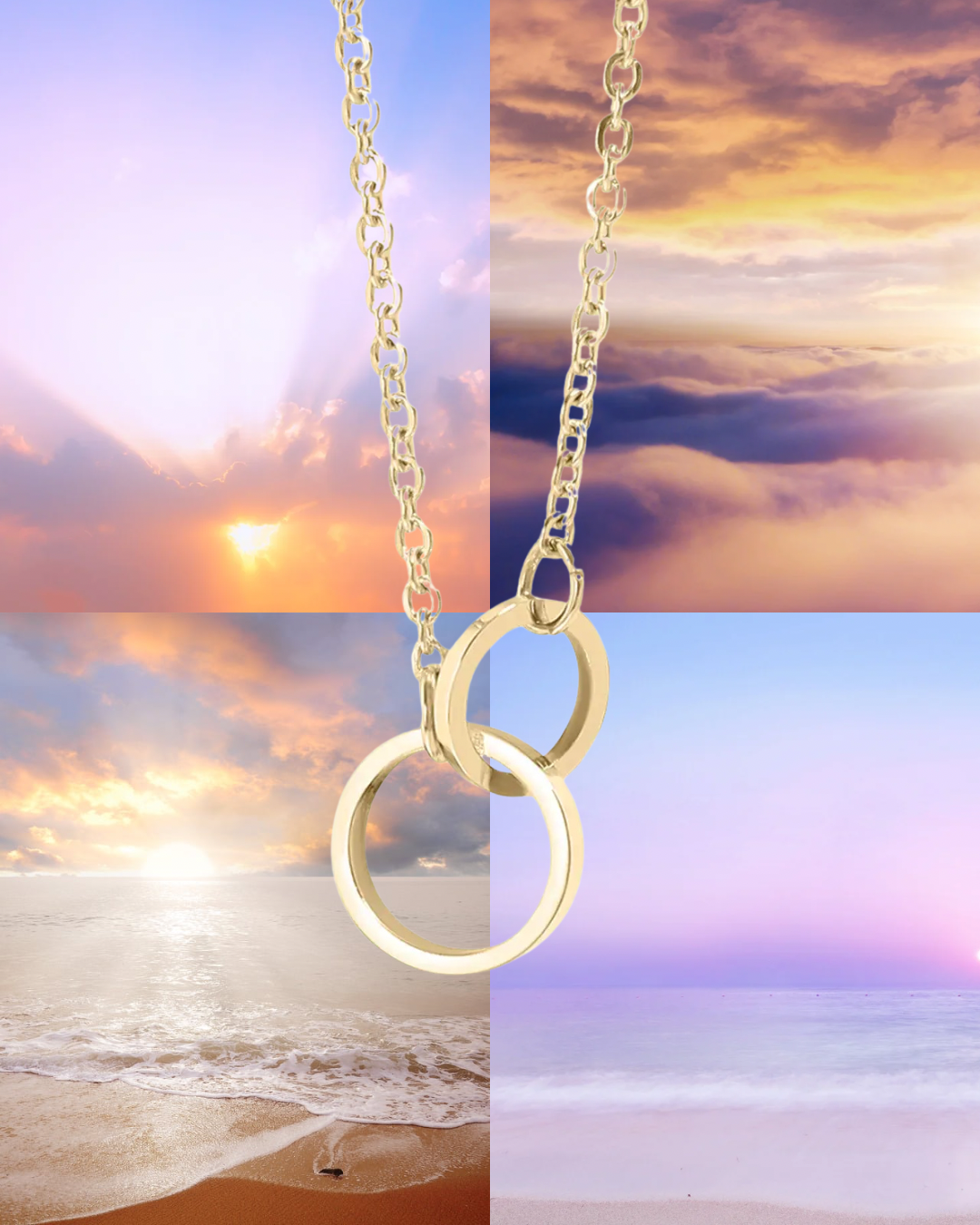 Interlocking rings necklace