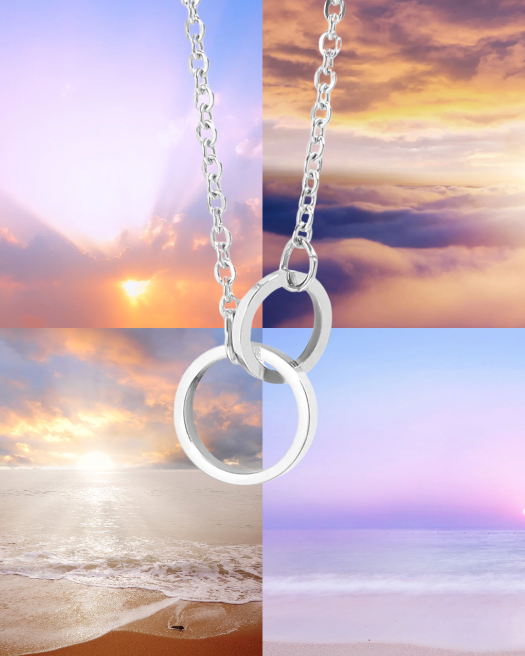 Interlocking rings necklace