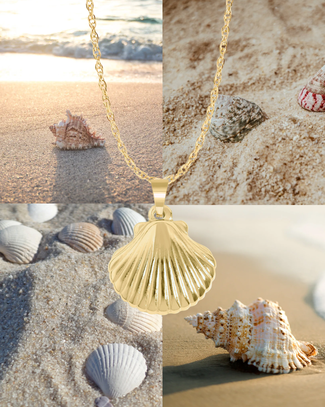 Clam Shell Necklace- Medium Pendant