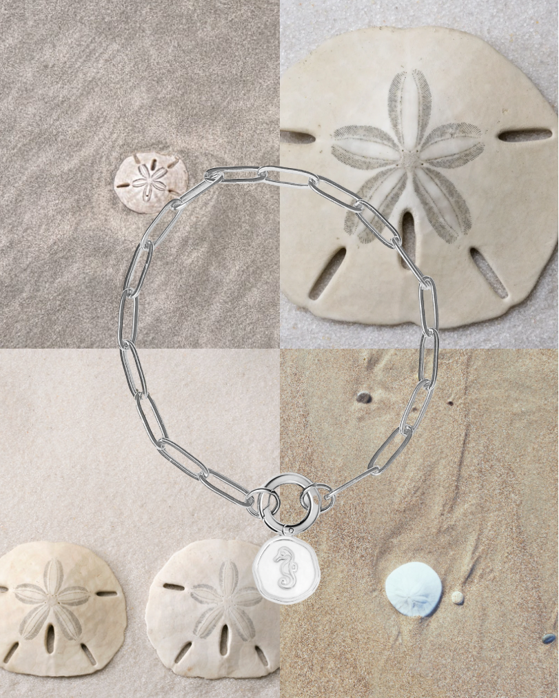 Paperclip charm keeper bracelet