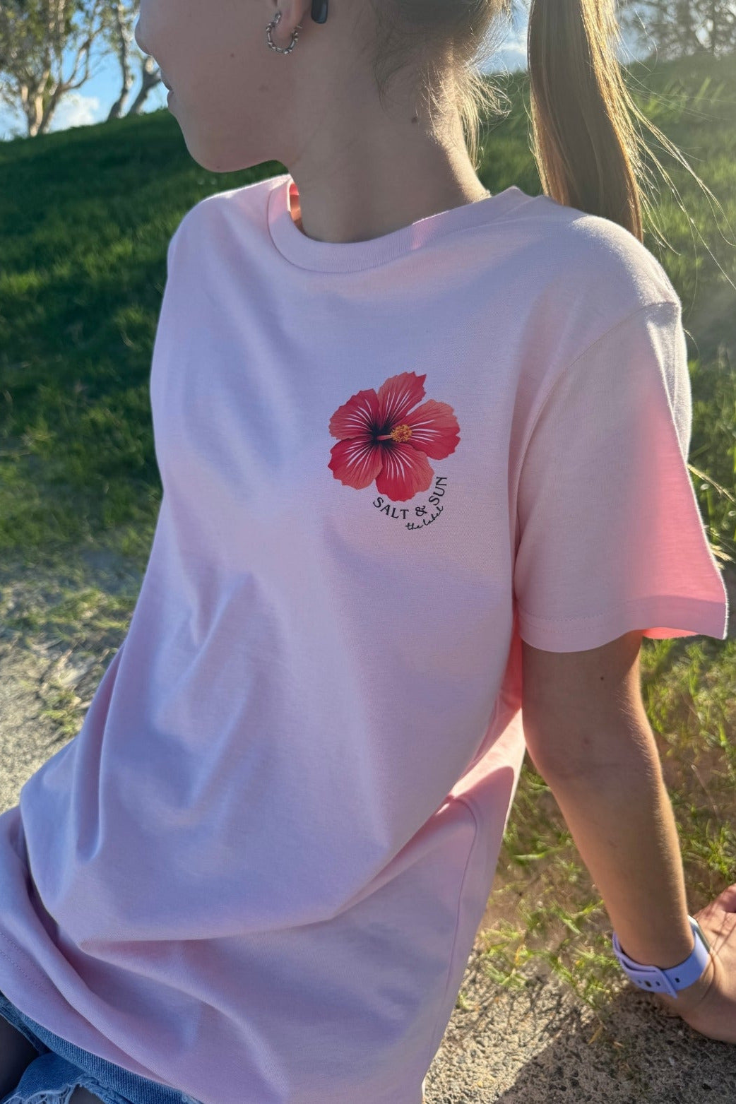 Salt and Sun TL Youth- Hibiscus Tee