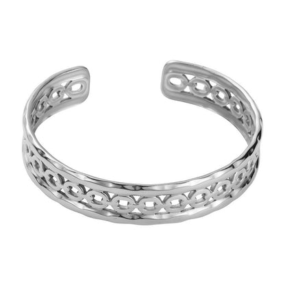 Link Chain Cuff Bangle
