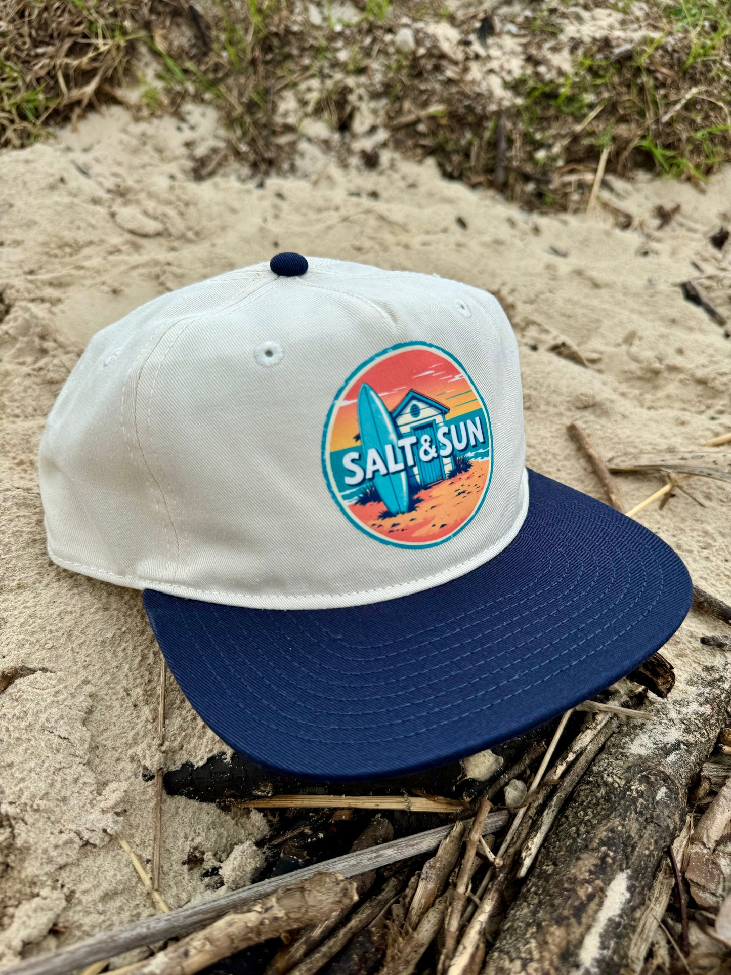 Beach Hut Flat Brim Cap