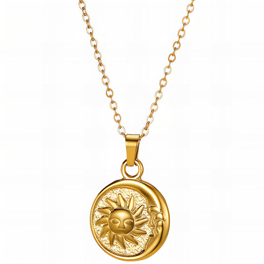 Sun and Moon Pendant Necklace