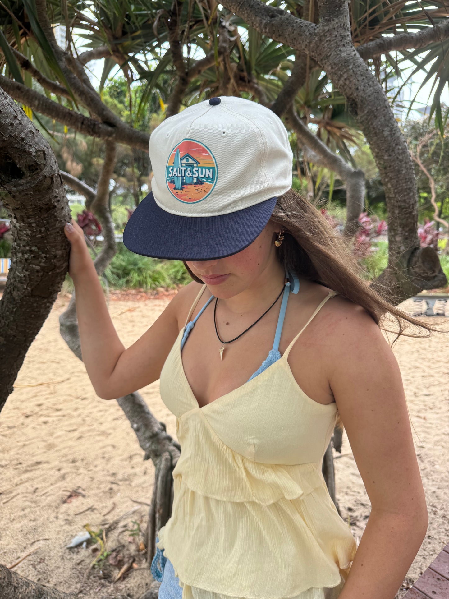 Beach Hut Flat Brim Cap