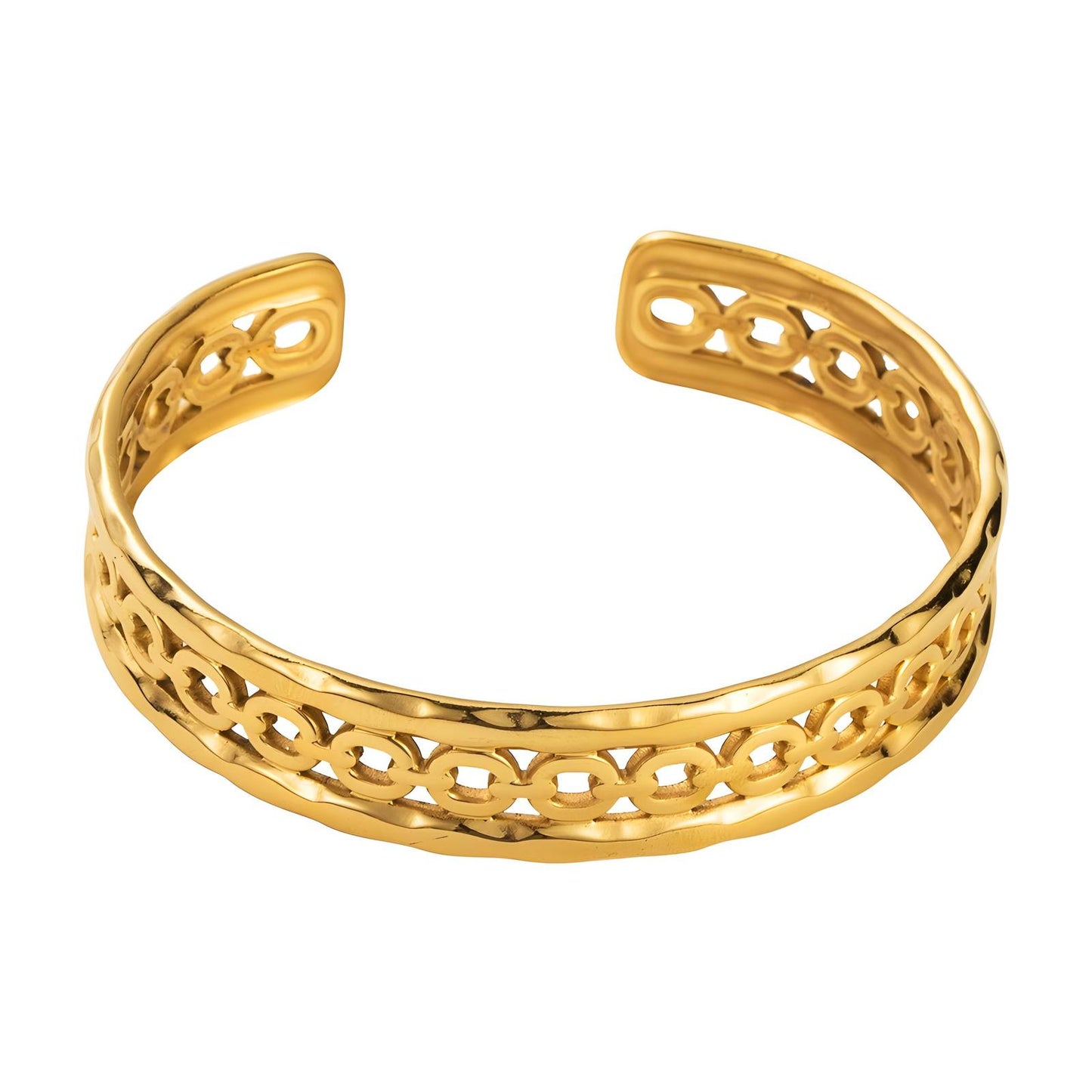 Link Chain Cuff Bangle