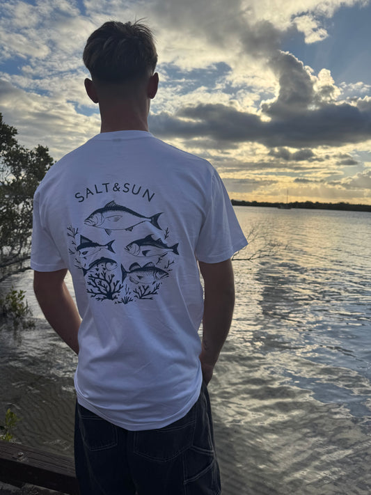 Salt and Sun TL Adult- Fish Tee