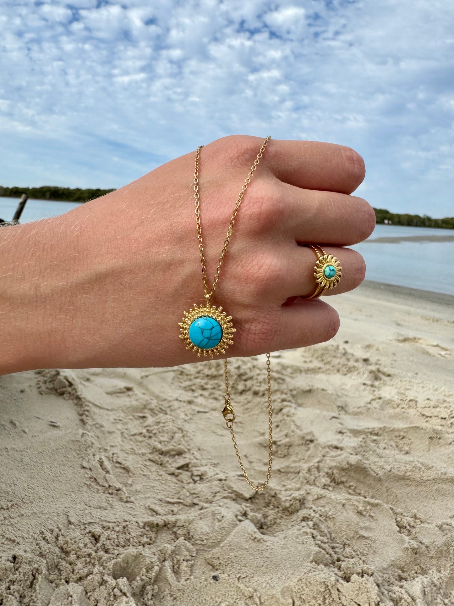 Turquoise Sun Necklace