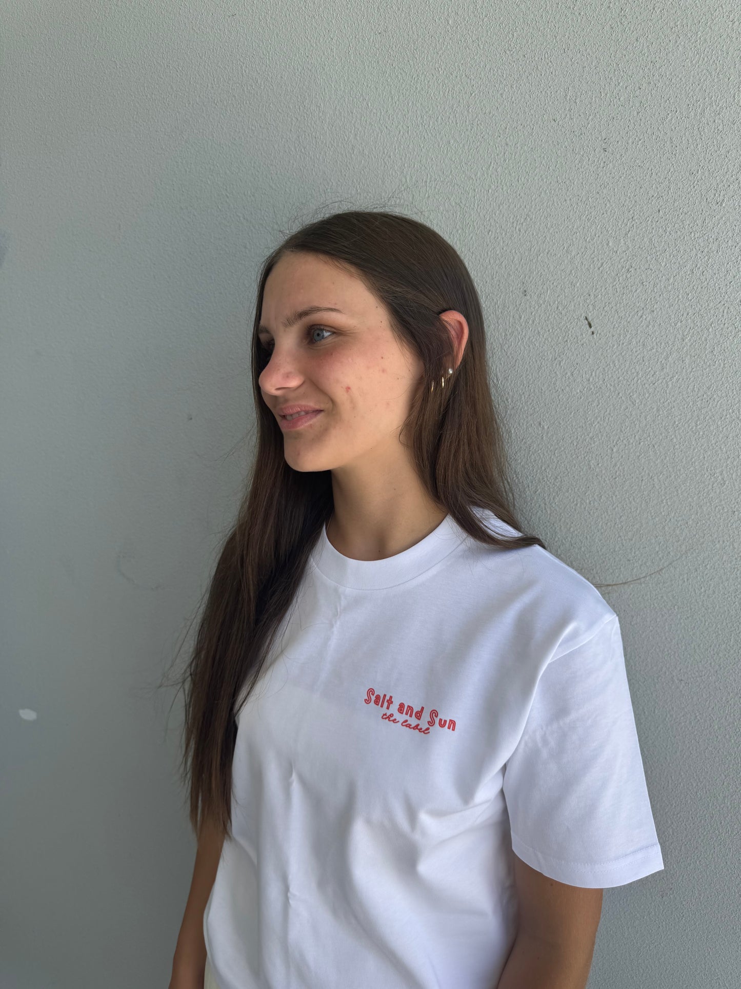 Salt and Sun TL Adult- Orange Hibiscus Tee