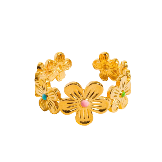 Multicolour Flower Ring