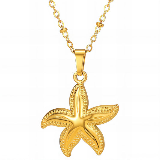 Chunky Starfish Pendant Necklace