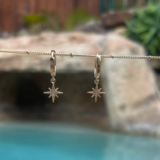 Starry Huggie Earrings