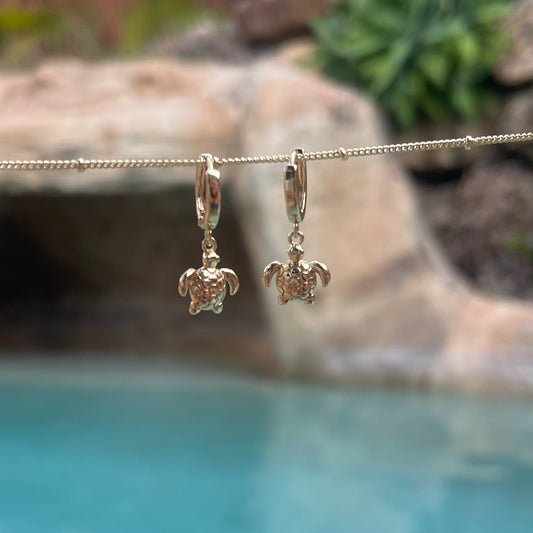 Turtle Huggie Earrings