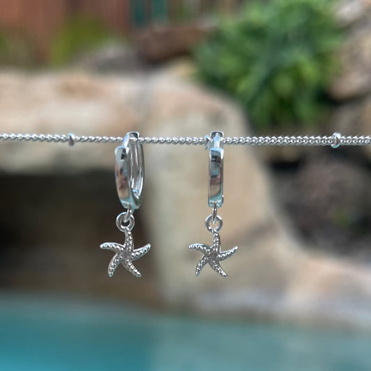 Starfish Huggie Earrings