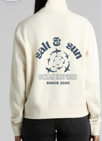 Salt and Sun TL Ladies - Shark Half Zip Jumper