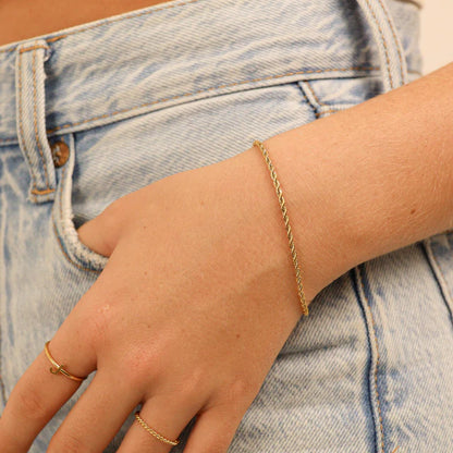 Twisted rope bracelet