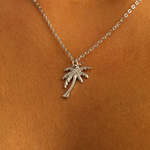Palm Tree Pendant Necklace