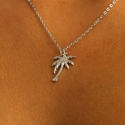 Palm Tree Pendant Necklace