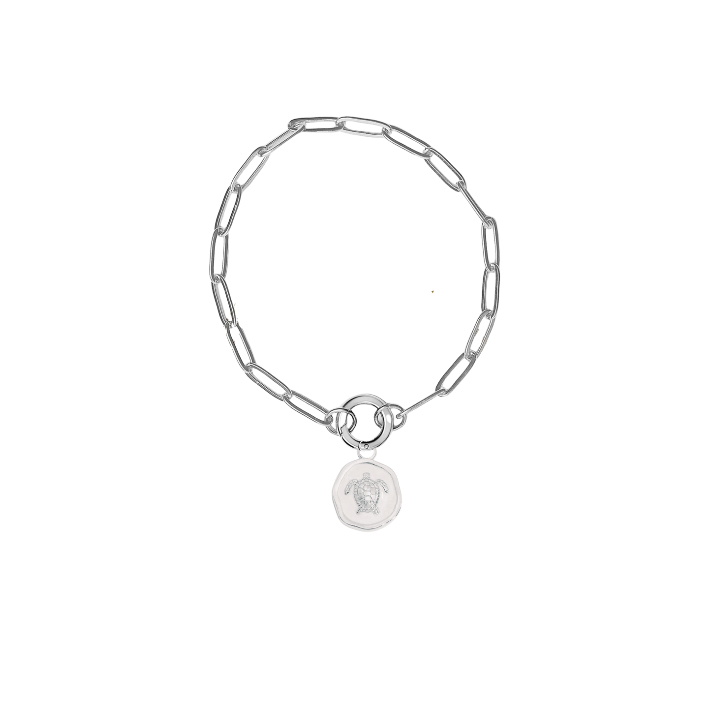 Paperclip Charm Keeper Bracelet- Stainless Steel