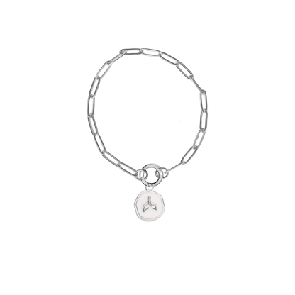 Paperclip Charm Keeper Bracelet- SS