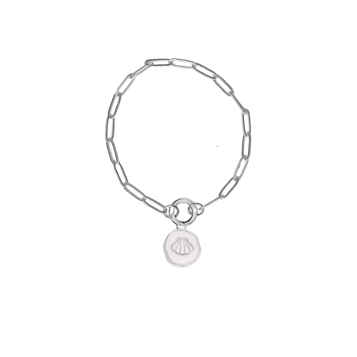 Paperclip Charm Keeper Bracelet- Stainless Steel