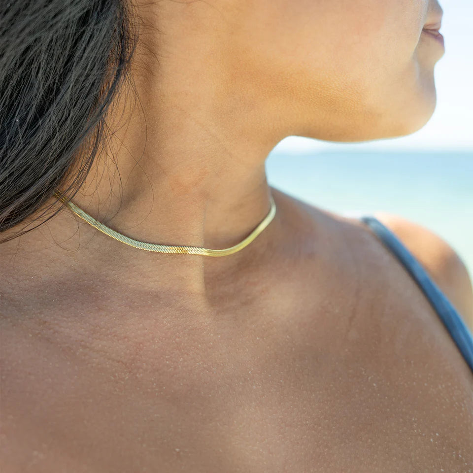 Snake Chain Choker Necklace- 35cm