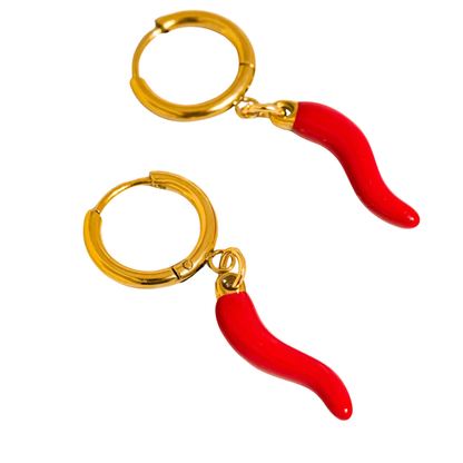 Chilli Huggie Earrings