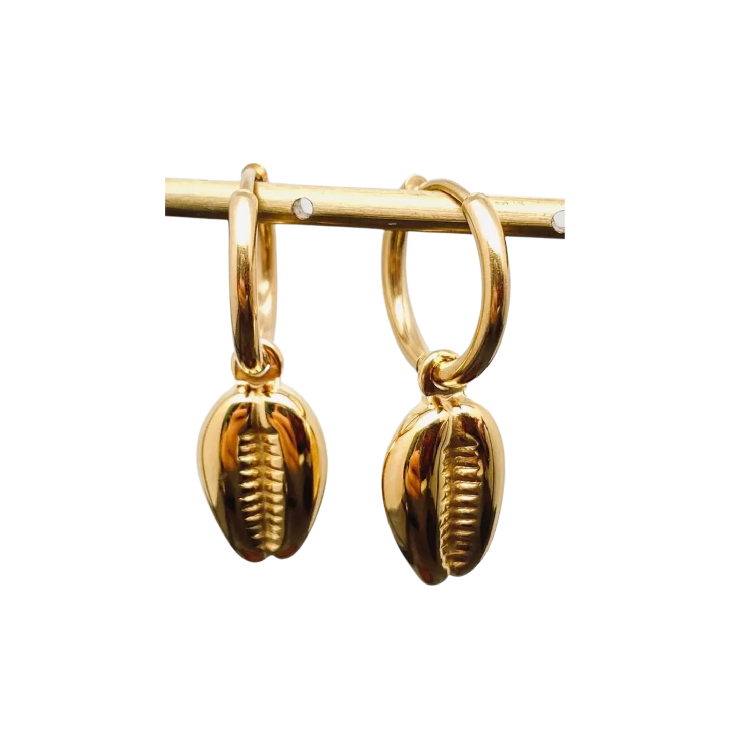 Conch Shell Huggies Earrings