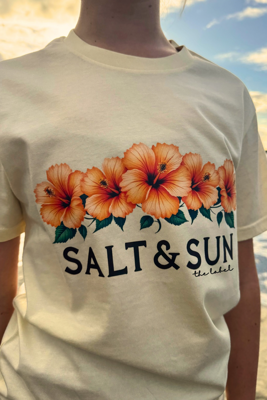 Salt and Sun TL Adult - Hibiscus Front Logo Tee