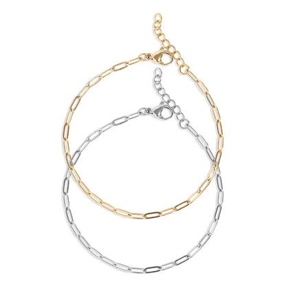 Fine Paperclip Bracelet