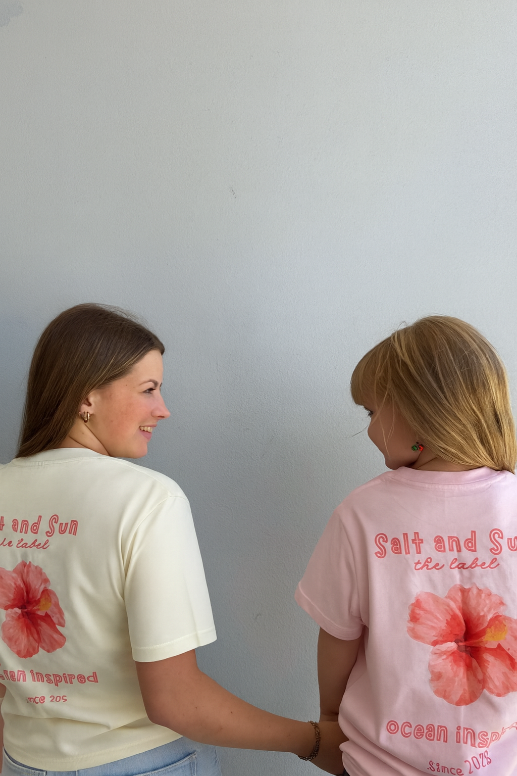 Salt and Sun TL Youth- Peach Hibiscus Tee