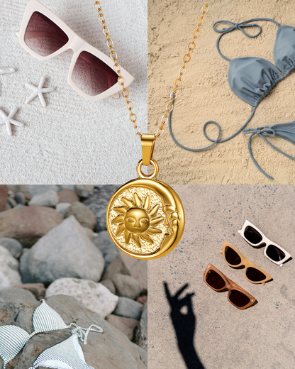 Sun and Moon Pendant Necklace