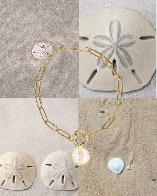 Paperclip charm keeper bracelet
