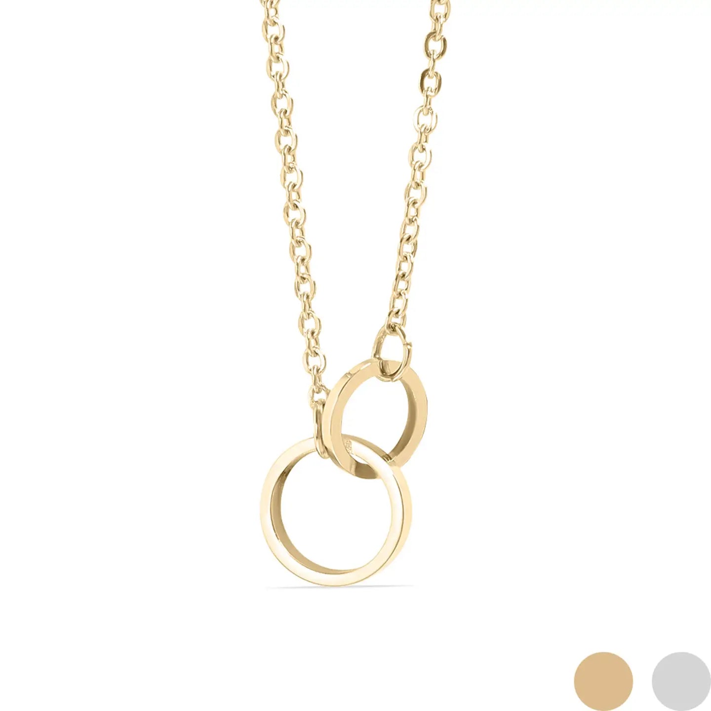 Interlocking rings necklace