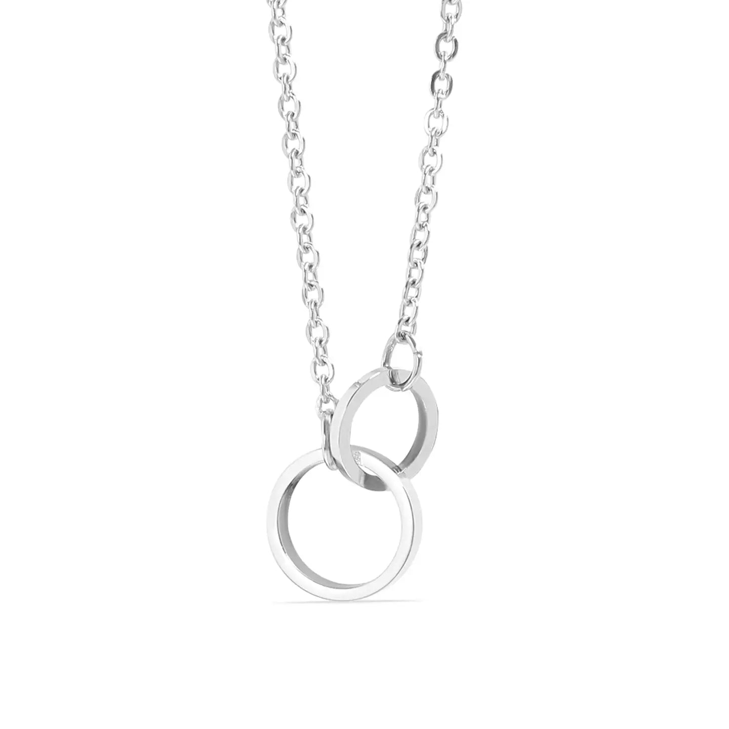 Interlocking rings necklace